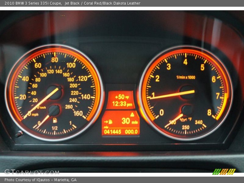 Jet Black / Coral Red/Black Dakota Leather 2010 BMW 3 Series 335i Coupe
