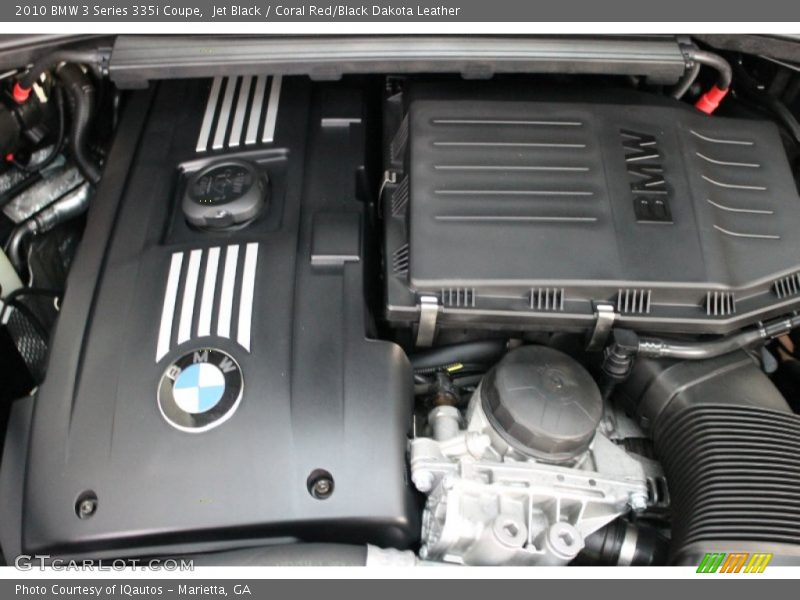 Jet Black / Coral Red/Black Dakota Leather 2010 BMW 3 Series 335i Coupe