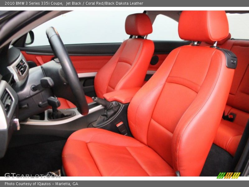 Jet Black / Coral Red/Black Dakota Leather 2010 BMW 3 Series 335i Coupe
