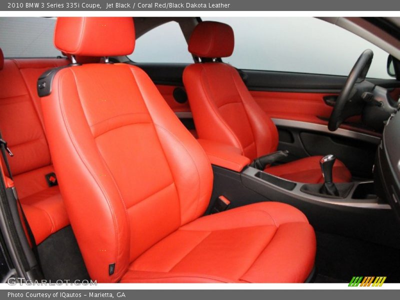 Jet Black / Coral Red/Black Dakota Leather 2010 BMW 3 Series 335i Coupe