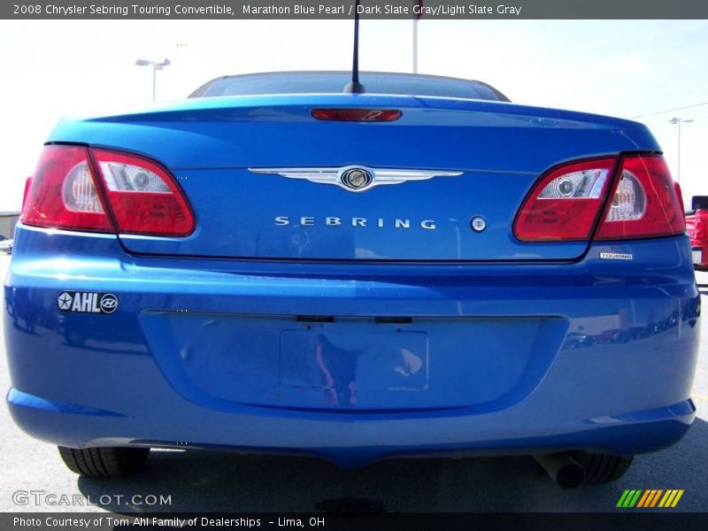 Marathon Blue Pearl / Dark Slate Gray/Light Slate Gray 2008 Chrysler Sebring Touring Convertible