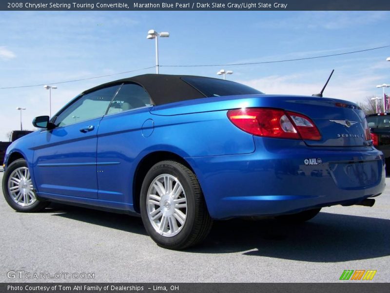 Marathon Blue Pearl / Dark Slate Gray/Light Slate Gray 2008 Chrysler Sebring Touring Convertible
