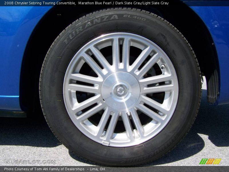 Marathon Blue Pearl / Dark Slate Gray/Light Slate Gray 2008 Chrysler Sebring Touring Convertible