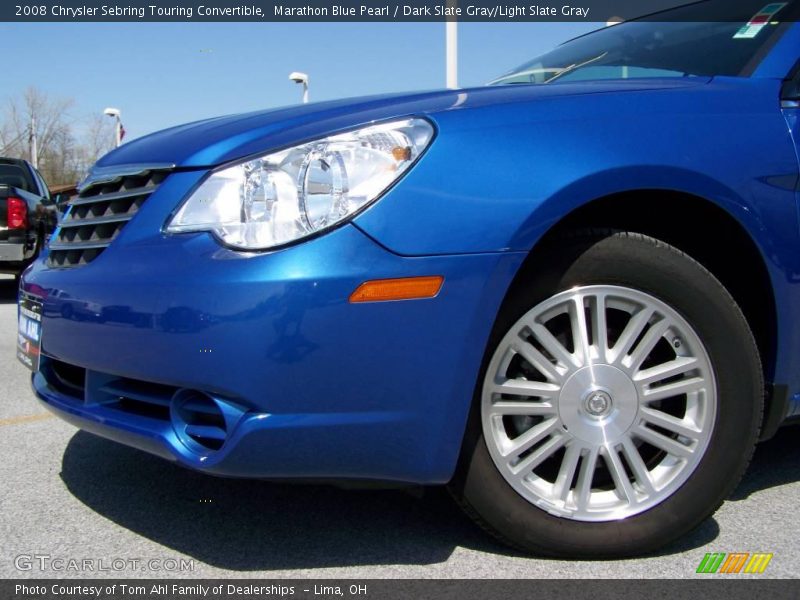 Marathon Blue Pearl / Dark Slate Gray/Light Slate Gray 2008 Chrysler Sebring Touring Convertible