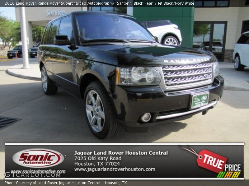 Santorini Black Pearl / Jet Black/Ivory White 2010 Land Rover Range Rover Supercharged Autobiography