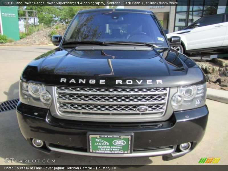 Santorini Black Pearl / Jet Black/Ivory White 2010 Land Rover Range Rover Supercharged Autobiography