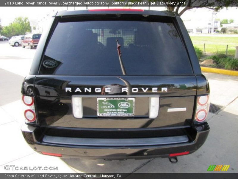 Santorini Black Pearl / Jet Black/Ivory White 2010 Land Rover Range Rover Supercharged Autobiography