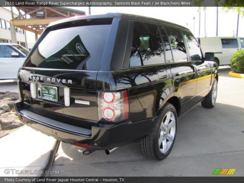 Santorini Black Pearl / Jet Black/Ivory White 2010 Land Rover Range Rover Supercharged Autobiography