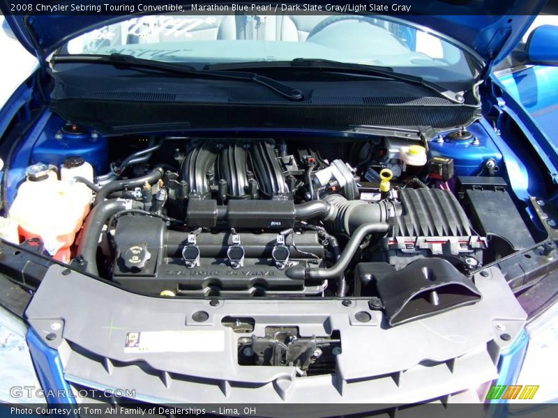Marathon Blue Pearl / Dark Slate Gray/Light Slate Gray 2008 Chrysler Sebring Touring Convertible