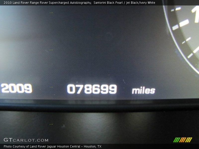 Santorini Black Pearl / Jet Black/Ivory White 2010 Land Rover Range Rover Supercharged Autobiography