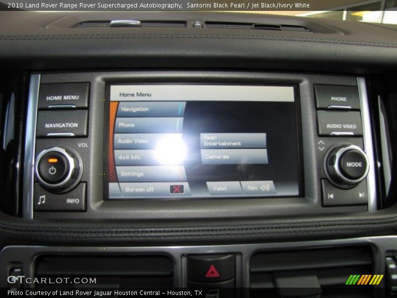 Santorini Black Pearl / Jet Black/Ivory White 2010 Land Rover Range Rover Supercharged Autobiography