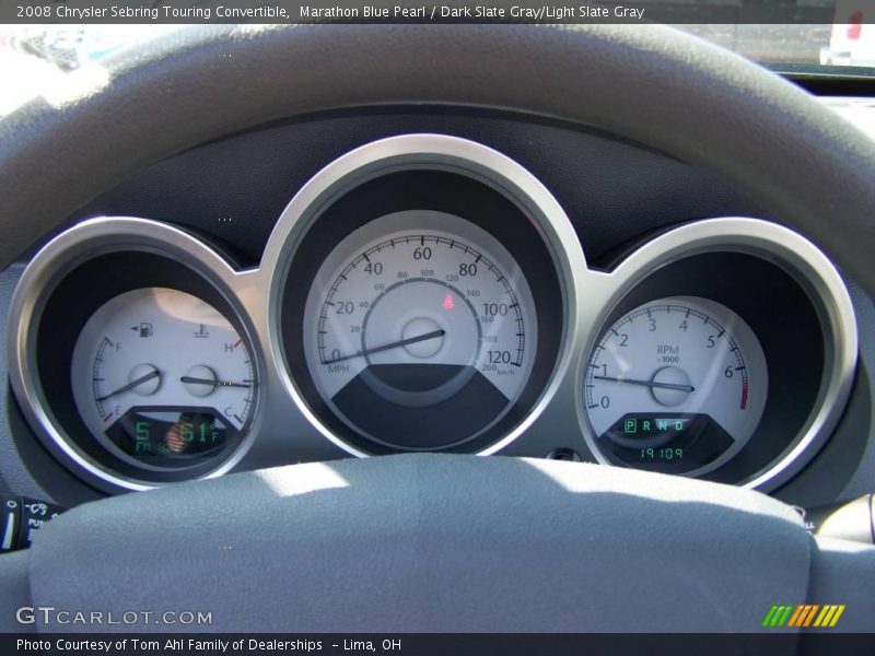 Marathon Blue Pearl / Dark Slate Gray/Light Slate Gray 2008 Chrysler Sebring Touring Convertible