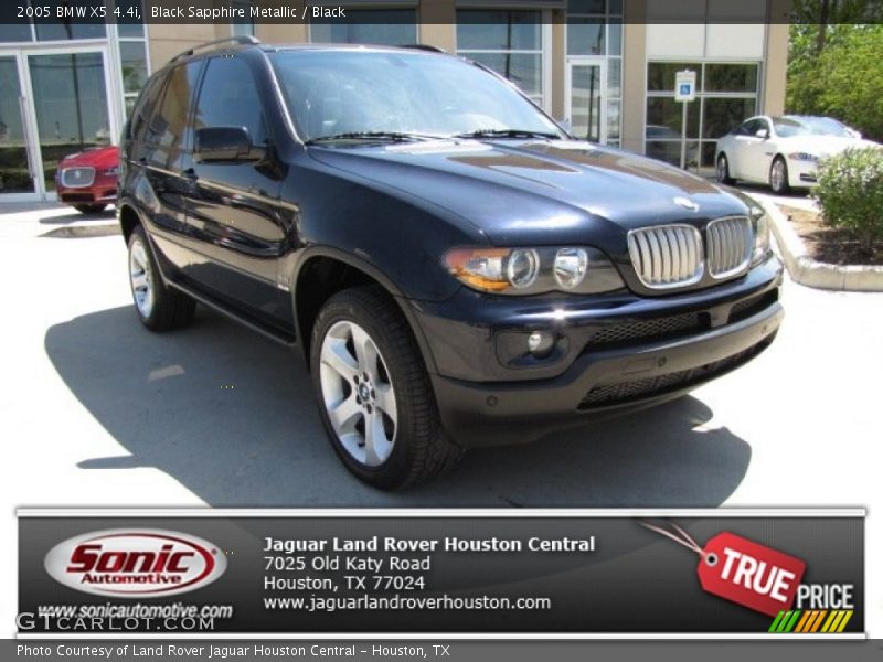 Black Sapphire Metallic / Black 2005 BMW X5 4.4i