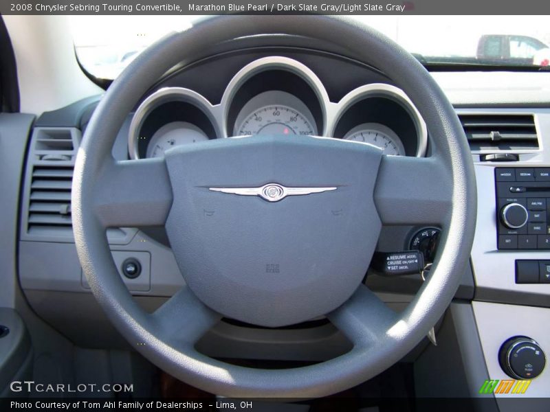 Marathon Blue Pearl / Dark Slate Gray/Light Slate Gray 2008 Chrysler Sebring Touring Convertible
