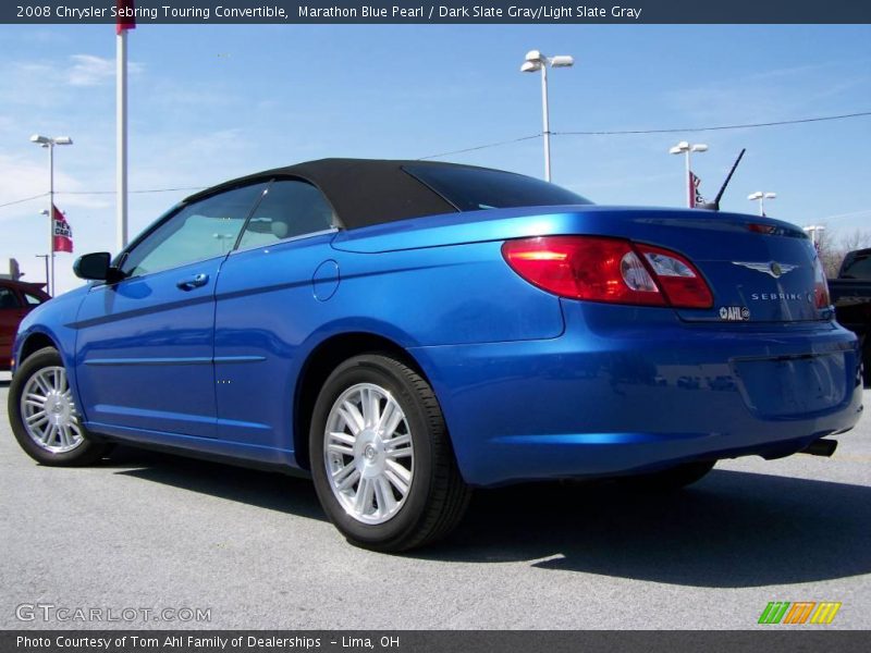 Marathon Blue Pearl / Dark Slate Gray/Light Slate Gray 2008 Chrysler Sebring Touring Convertible
