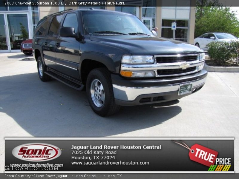 Dark Gray Metallic / Tan/Neutral 2003 Chevrolet Suburban 1500 LT