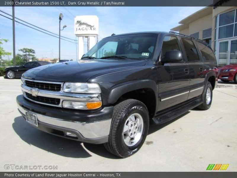 Dark Gray Metallic / Tan/Neutral 2003 Chevrolet Suburban 1500 LT
