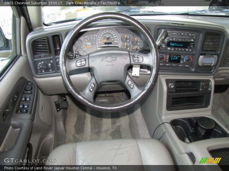 Dark Gray Metallic / Tan/Neutral 2003 Chevrolet Suburban 1500 LT