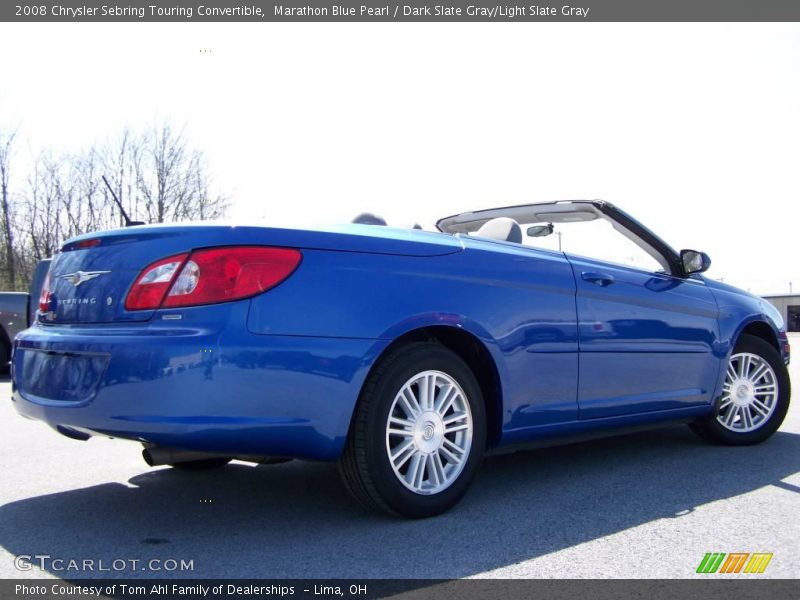 Marathon Blue Pearl / Dark Slate Gray/Light Slate Gray 2008 Chrysler Sebring Touring Convertible