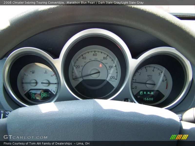 Marathon Blue Pearl / Dark Slate Gray/Light Slate Gray 2008 Chrysler Sebring Touring Convertible