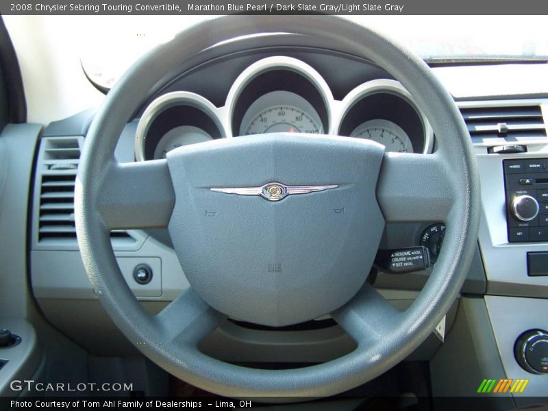 Marathon Blue Pearl / Dark Slate Gray/Light Slate Gray 2008 Chrysler Sebring Touring Convertible