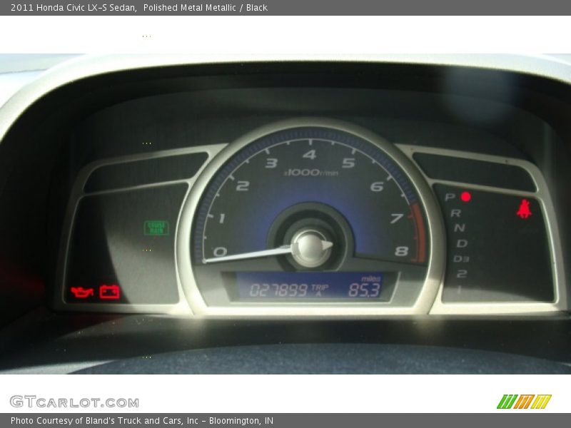 Polished Metal Metallic / Black 2011 Honda Civic LX-S Sedan