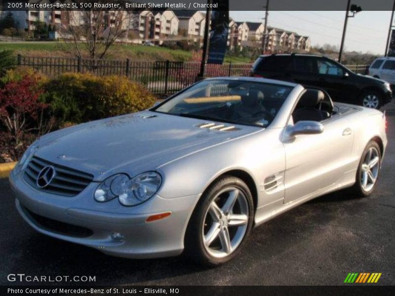 Brilliant Silver Metallic / Charcoal 2005 Mercedes-Benz SL 500 Roadster