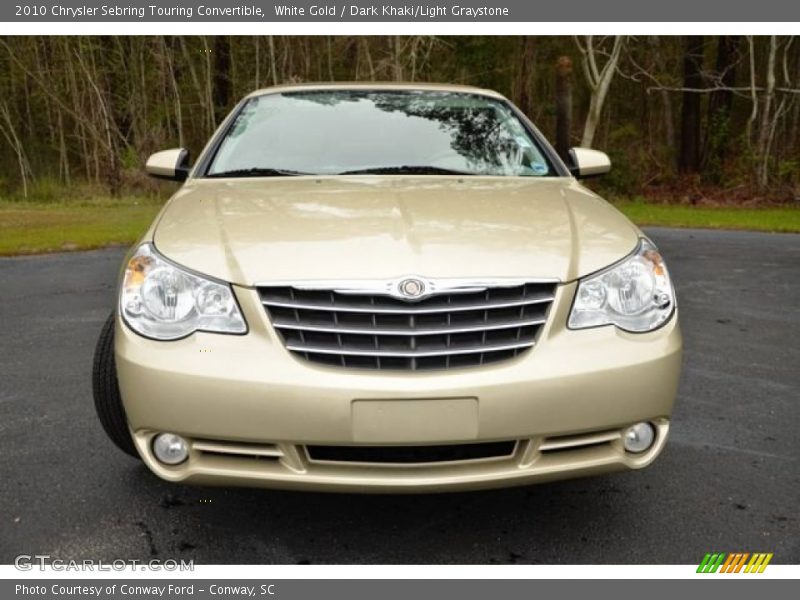 White Gold / Dark Khaki/Light Graystone 2010 Chrysler Sebring Touring Convertible