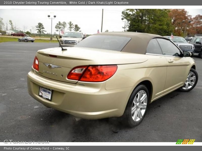 White Gold / Dark Khaki/Light Graystone 2010 Chrysler Sebring Touring Convertible