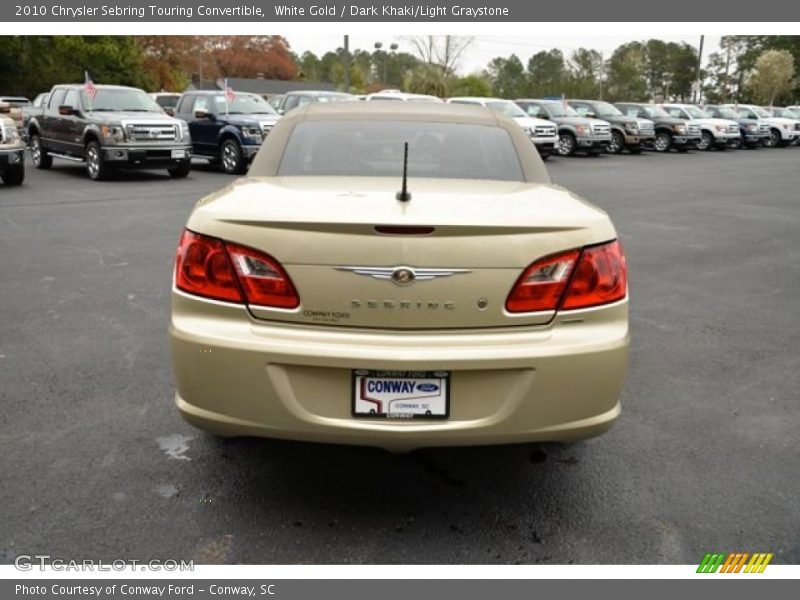 White Gold / Dark Khaki/Light Graystone 2010 Chrysler Sebring Touring Convertible