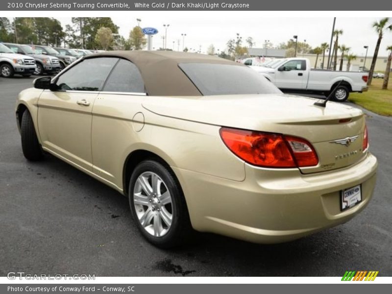 White Gold / Dark Khaki/Light Graystone 2010 Chrysler Sebring Touring Convertible