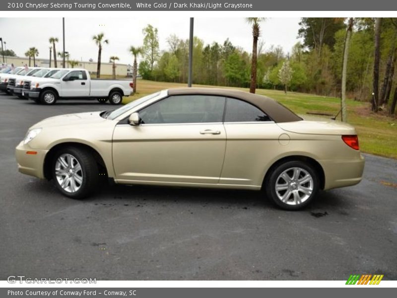 White Gold / Dark Khaki/Light Graystone 2010 Chrysler Sebring Touring Convertible