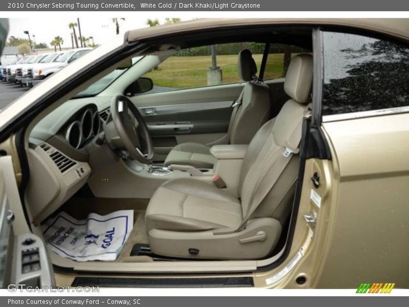  2010 Sebring Touring Convertible Dark Khaki/Light Graystone Interior