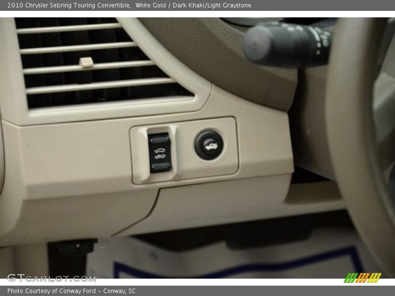 White Gold / Dark Khaki/Light Graystone 2010 Chrysler Sebring Touring Convertible