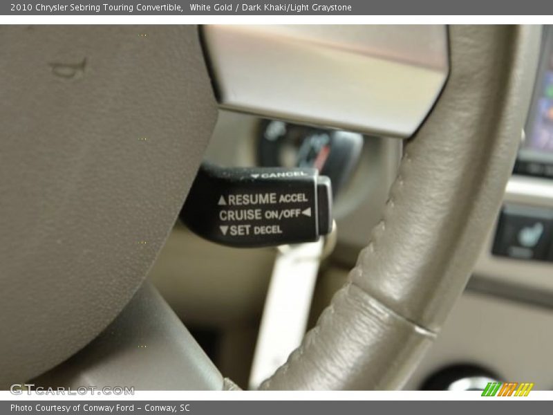 White Gold / Dark Khaki/Light Graystone 2010 Chrysler Sebring Touring Convertible