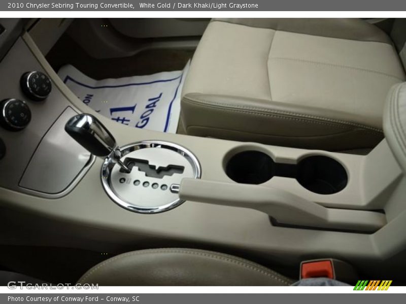 White Gold / Dark Khaki/Light Graystone 2010 Chrysler Sebring Touring Convertible