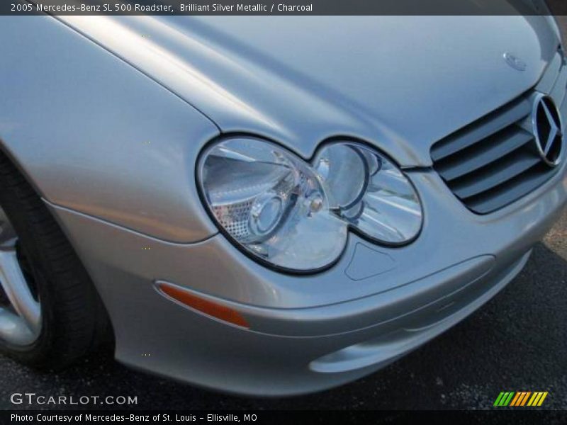 Brilliant Silver Metallic / Charcoal 2005 Mercedes-Benz SL 500 Roadster