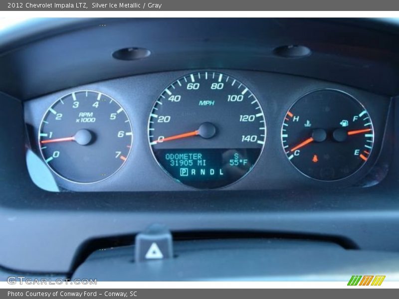 Silver Ice Metallic / Gray 2012 Chevrolet Impala LTZ