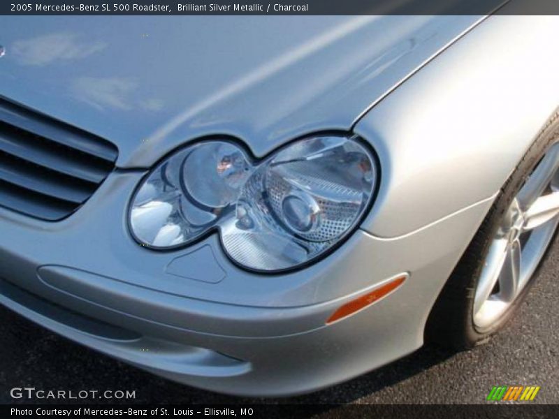 Brilliant Silver Metallic / Charcoal 2005 Mercedes-Benz SL 500 Roadster