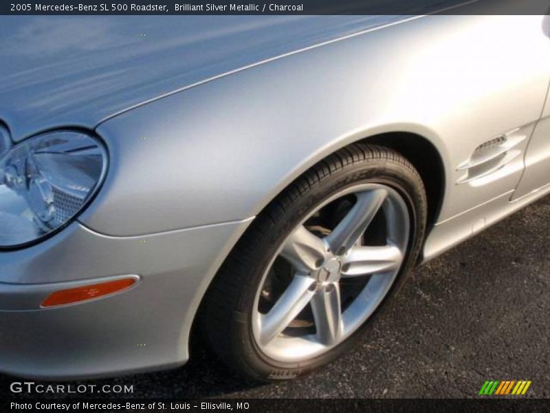 Brilliant Silver Metallic / Charcoal 2005 Mercedes-Benz SL 500 Roadster