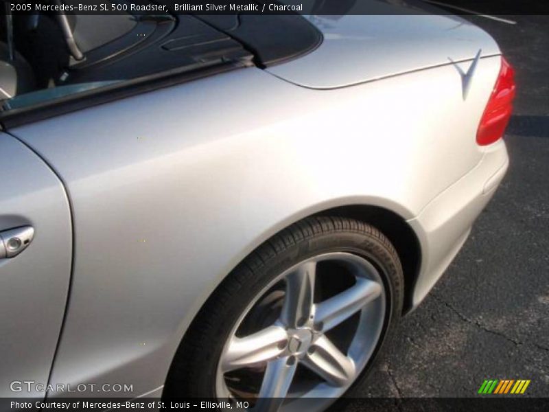 Brilliant Silver Metallic / Charcoal 2005 Mercedes-Benz SL 500 Roadster