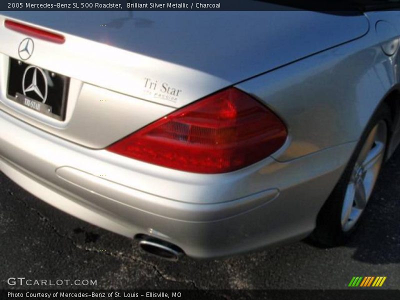Brilliant Silver Metallic / Charcoal 2005 Mercedes-Benz SL 500 Roadster
