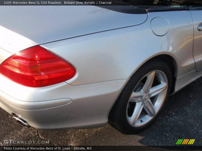 Brilliant Silver Metallic / Charcoal 2005 Mercedes-Benz SL 500 Roadster