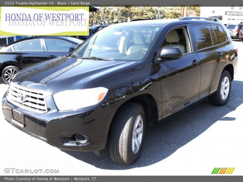Black / Sand Beige 2010 Toyota Highlander V6