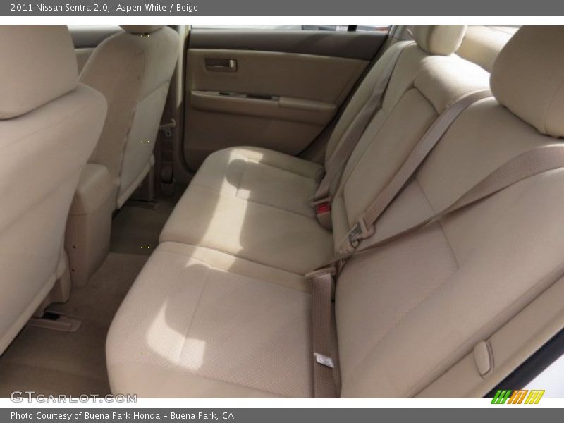 Aspen White / Beige 2011 Nissan Sentra 2.0