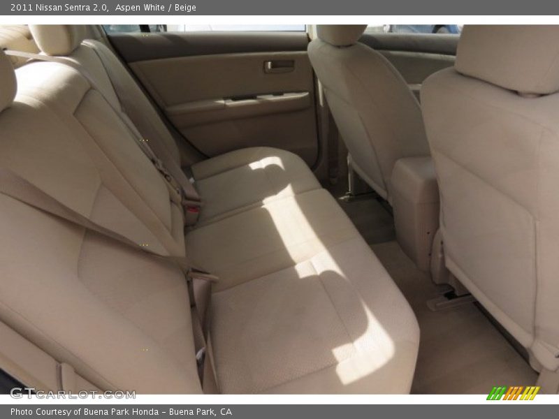 Aspen White / Beige 2011 Nissan Sentra 2.0