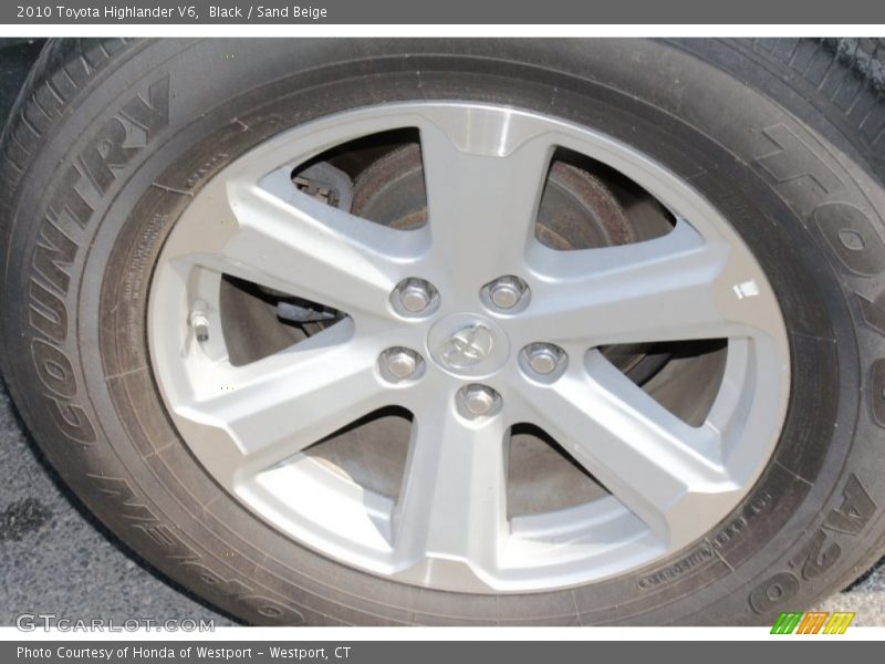 Black / Sand Beige 2010 Toyota Highlander V6