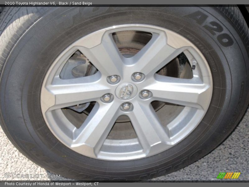 Black / Sand Beige 2010 Toyota Highlander V6