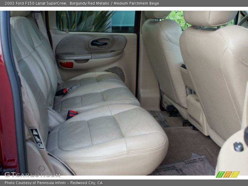 Burgundy Red Metallic / Medium Parchment Beige 2003 Ford F150 Lariat SuperCrew