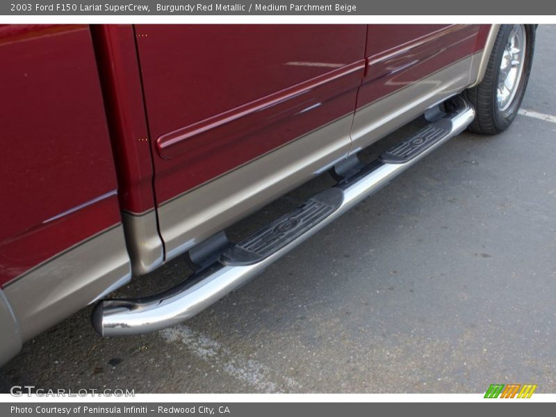 Burgundy Red Metallic / Medium Parchment Beige 2003 Ford F150 Lariat SuperCrew